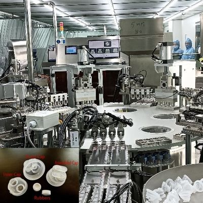 Roestvrij staal en aluminium legering Euro Cap Double Port Cap Assembly Machine Draaibord Type Hoge capaciteit