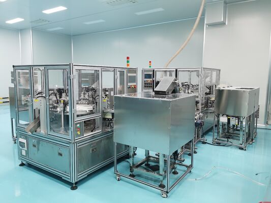 Automatische machine voor het assembleren van droogmiddelcaps voor medische producten