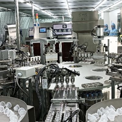 Draaibordtype Infusiefles Dubbelvouwkap assemblage machine