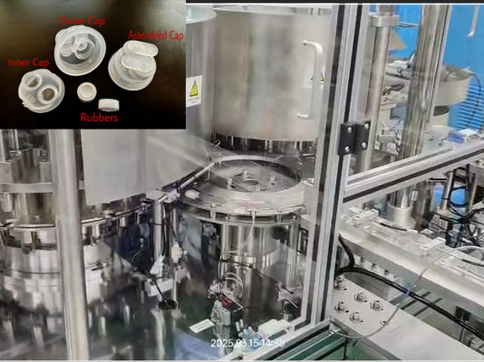 Mechanisch type Euro Cap assemblage machine voor kunststof IV infusie dubbelvouwbare doppen met hoge precisie en hoog gekwalificeerd product percentage