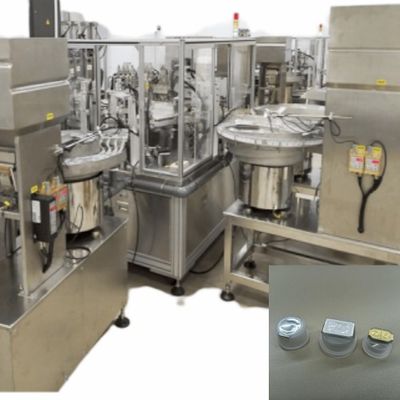 Goede prijs. Volledig automatische PE-PP-infuuspel-folie-kap assemblage machine met servomotor en indexdrive online
