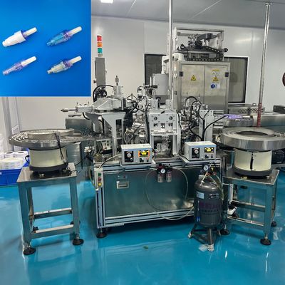 Goede prijs. Aanpasbare geautomatiseerde assemblage-machine voor naaldloze connectoren met draaitafel en hoge procestechnologie online
