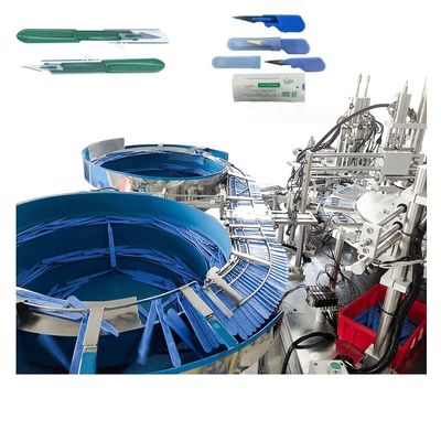 Goede prijs. Eenmalig scalpel en chirurgisch mes Las- en verpakkingsmachine Op maat gemaakte niet-standaard medische product assemblage machine online