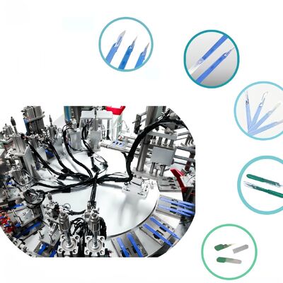 Goede prijs. Op maat gemaakte geautomatiseerde montage-machine voor wegwerpchirurgische messen, met een hoge precisie van de montage en een eenvoudige bediening online